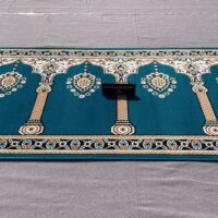 ZANAMAZ Prayer Rectangular Blue Carpet for MASJID (Mosque) & Gallery Carpet With 0.5 Inch Thickness 