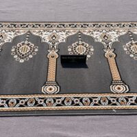 ZANAMAZ Prayer Rectangular Grey Carpet for MASJID (Mosque) & Gallery Carpet With 0.5 Inch Thickness 