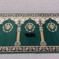 ZANAMAZ Prayer Rectangular Green Carpet for MASJID (Mosque) & Gallery Carpet With 0.5 Inch Thickness 