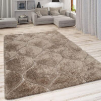 SHAG WEAVING CARPET® Super Soft Fluffy Area Rug For Living Room Handmade 2.5 Inches (Thickness,Pile) Moroccan Design Color Gold