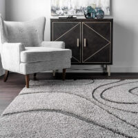 SHAG WEAVING CARPET® Super Soft Fluffy Area Rug For Living Room Handmade 2.5 Inches (Thickness,Pile) Moroccan Design Color Grey