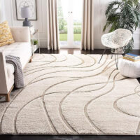 SHAG WEAVING CARPET® Super Soft Fluffy Area Rug For Living Room Handmade 2.5 Inches (Thickness,Pile) Moroccan Design Color Light Beige 1