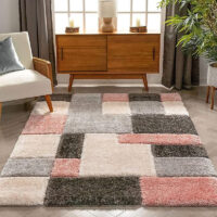 SHAG WEAVING CARPET® Super Soft Fluffy Area Rug For Living Room Handmade 2.5 Inches (Thickness,Pile) Moroccan Design Color Pink