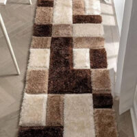 SHAG WEAVING CARPET®Micro Polyester Yarn Super Soft Fluffy Area Rug Handmade 2 Inches (Thickness, Pile) - Brown Beige