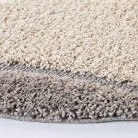 SHAG WEAVING CARPET® Round Shape Micro Polyester Yarn Super Soft Fluffy Area Rug Handmade 2.5 Inches (Thickness,Pile) - Beige Ivory