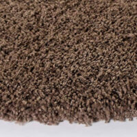 SHAG WEAVING CARPET® Round Shape Micro Polyester Yarn Super Soft Fluffy Area Rug Handmade 2.5 Inches (Thickness,Pile) - Coffee