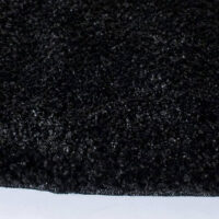 SHAG WEAVING CARPET® Round Shape Micro Polyester Yarn Super Soft Fluffy Area Rug Handmade 2.5 Inches (Thickness,Pile) - Black