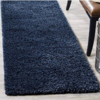 SHAG WEAVING CARPET®Micro Polyester Yarn Super Soft Fluffy Area Rug Handmade 2 Inches (Thickness, Pile) - Blue