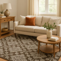 TTC Thread & Texture Carpet™ Premium Hand-Tufted 100% New Zealand Wool Carpets 2 Inches Thickness Pile - Brown