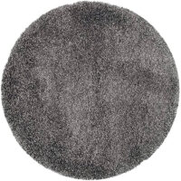 SHAG WEAVING CARPET® Round Shape Micro Polyester Yarn Super Soft Fluffy Area Rug Handmade 2.5 Inches (Thickness,Pile) - Charcoal Grey