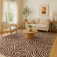 TTC Thread & Texture Carpet™ Premium Hand-Tufted 100% New Zealand Wool Carpets 2 Inches Thickness Pile - Chocolate
