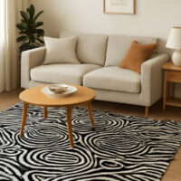 TTC Thread & Texture Carpet™ Premium Hand-Tufted 100% New Zealand Wool Carpets 2 Inches Thickness Pile - Coffee
