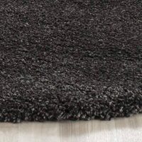 SHAG WEAVING CARPET® Round Shape Micro Polyester Yarn Super Soft Fluffy Area Rug Handmade 2.5 Inches (Thickness,Pile) - Dark Grey