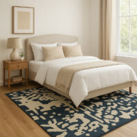 TTC Thread & Texture Carpet™ Premium Hand-Tufted 100% New Zealand Wool Carpets 2 Inches Thickness Pile - Dark Grey White