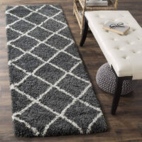 SHAG WEAVING CARPET®Micro Polyester Yarn Super Soft Fluffy Area Rug Handmade 2 Inches (Thickness, Pile) - Drak Grey White 2