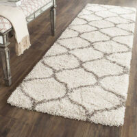 SHAG WEAVING CARPET®Micro Polyester Yarn Super Soft Fluffy Area Rug Handmade 2 Inches (Thickness, Pile) - Gold Ivory