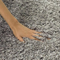 SHAG WEAVING CARPET® Round Shape Micro Polyester Yarn Super Soft Fluffy Area Rug Handmade 2.5 Inches (Thickness,Pile) - Grey