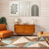 SHAG WEAVING CARPET®Micro Polyester Yarn Super Soft Fluffy Area Rug Handmade 2 Inches (Thickness, Pile) - Ivory Gold 2