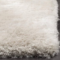 SHAG WEAVING CARPET® Round Shape Micro Polyester Yarn Super Soft Fluffy Area Rug Handmade 2.5 Inches (Thickness,Pile) - Ivory