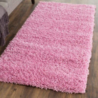 SHAG WEAVING CARPET®Micro Polyester Yarn Super Soft Fluffy Area Rug Handmade 2 Inches (Thickness, Pile) - Pink