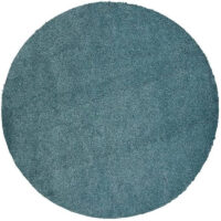 SHAG WEAVING CARPET® Round Shape Micro Polyester Yarn Super Soft Fluffy Area Rug Handmade 2.5 Inches (Thickness,Pile) - Sky Blue