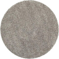 SHAG WEAVING CARPET® Round Shape Micro Polyester Yarn Super Soft Fluffy Area Rug Handmade 2.5 Inches (Thickness,Pile) - Slate Silver