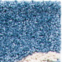 SHAG WEAVING CARPET® Round Shape Micro Polyester Yarn Super Soft Fluffy Area Rug Handmade 2.5 Inches (Thickness,Pile) - White Light Blue
