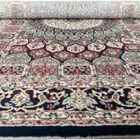 TTC THREAD & TEXTURE CARPET Kashmiri Traditional Persian Design Acrylic Silk Carpet Pile Height 1 inch