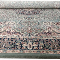 TTC THREAD & TEXTURE CARPET Kashmiri Traditional Persian Design Acrylic Silk Carpet Pile Height 1 inch