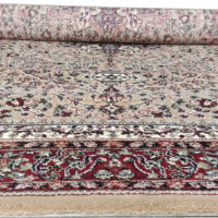 TTC THREAD & TEXTURE CARPET Kashmiri Traditional Persian Design Acrylic Silk Carpet Pile Height 1 inch