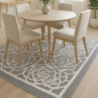 TTC Thread & Texture Carpetâ„¢ Premium Hand-Tufted 100% New Zealand Wool Carpets 2 Inches Thickness Pile - Silver White