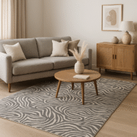 TTC Thread & Texture Carpet™ Premium Hand-Tufted 100% New Zealand Wool Carpets 2 Inches Thickness Pile - Silver