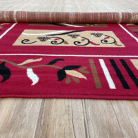 TTC THREAD & TEXTURE CARPET™ Modern Comfort Power Loomed Carpets for Living Room Every Space Area Rug Pile Height 0.5 Inches - Red